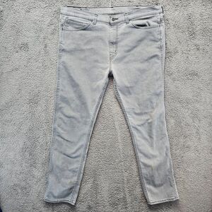 Levis 508 Jeans Mens‎ Size 38x34 Gray Denim Skinny Leg
